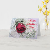 バラ&レースfor Mom MD 4 z カード (黄色い花)