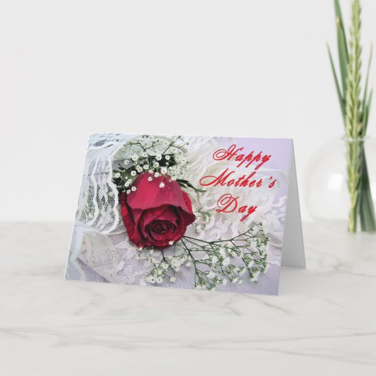 バラ&レースfor Mom MD 4 z カード (正面)