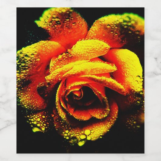 バラ ワインラベル (シングルラベル)