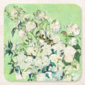 バラ、ヴィンセント・ヴァン・ゴッホ スクエアペーパーコースター (正面)