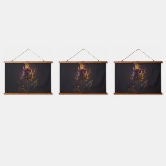 バラ 吊り下げ型タペストリー (トリプル)