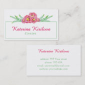 バラ 名刺 (正面/裏面)