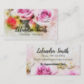 バラ 名刺 (正面/裏面)