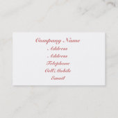 バラ 名刺 (裏面)