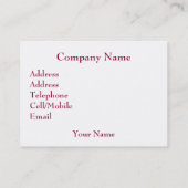 バラ 名刺 (裏面)