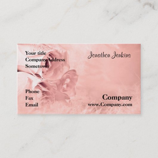 バラ 名刺 (正面)