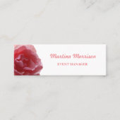 バラ、名刺、サイズ:ミニ、7.6 cm x 2.5 cm スキニー名刺 (正面)