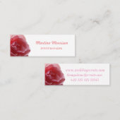 バラ、名刺、サイズ：ミニ、7.6 cm x 2.5 cm スキニー名刺 (正面/裏面)