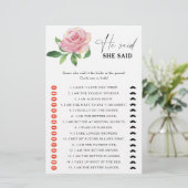 バラ – 彼は彼女はブライダルシャワーゲームと言った (スタンド正面)