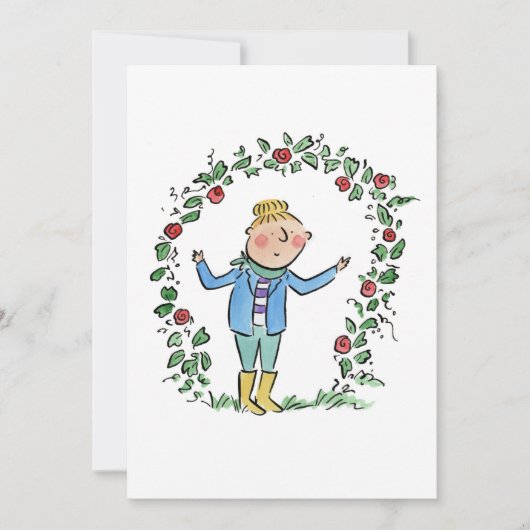 バラ 招待状 (正面)