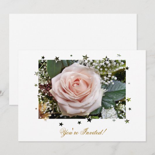 バラ 招待状 (正面/裏面)