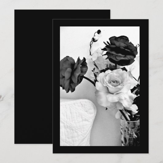 バラ 招待状 (正面/裏面)