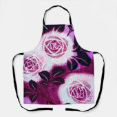 バラ、日本のヴィンテージデザイン エプロン (正面)