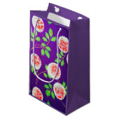 バラ、日本のヴィンテージデザイン スモールペーパーバッグ (正面アングル)