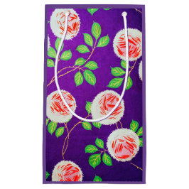 バラ、日本のヴィンテージデザイン スモールペーパーバッグ