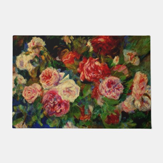 バラ、有名な絵画ルノアール ドアマット (正面)
