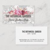 バラ | 植物園の花 名刺 (正面/裏面)