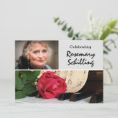 バラ、楽譜&鍵メモリアル 招待状 (スタンド正面)