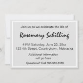 バラ、楽譜&鍵メモリアル 招待状 (裏面)