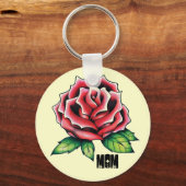 バラ、母 キーホルダー (正面)