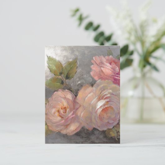 バラ(灰色) ポストカード (スタンド正面)