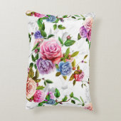 バラ、牡丹葉、カモミール アクセントクッション (裏面(縦))