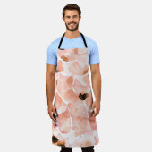 バラ、牡丹離れ、水の色のパターン。 エプロン (着用した状態)