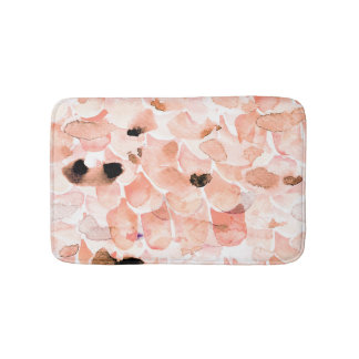 バラ、牡丹離れ、水の色のパターン。 バスマット