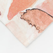 バラ、牡丹離れ、水の色のパターン。 フリースブランケット (角)