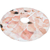 バラ、牡丹離れ、水の色のパターン。 ブラッシュドポリエステルツリースカート (アングル)