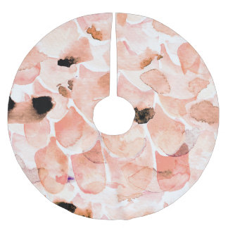 バラ、牡丹離れ、水の色のパターン。 ブラッシュドポリエステルツリースカート