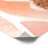 バラ、牡丹離れ、水の色のパターン。 ポスター (角)