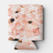 バラ、牡丹離れ、水の色のパターン。 缶クーラー (裏面)