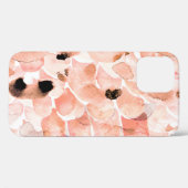 バラ、牡丹離れ、水の色のパターン。 Case-Mate iPhoneケース (裏面 (横))