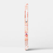 バラ、牡丹離れ、水の色のパターン。 Case-Mate iPhoneケース (裏面 / 左)