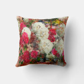 バラ、牡丹、バラ、メディア、アブスターの混在 クッション (裏面)