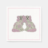 バラ（犬）スタッフォードドッグスマグノリア スタンダードカクテルナプキン (正面)