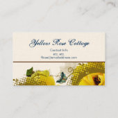 バラ、王冠、渦巻及び蝶名刺 名刺 (裏面)