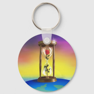 バラ(砂時計) キーホルダー