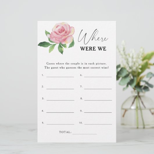 バラ – 私たちのブライダルシャワーゲーム (スタンド正面)