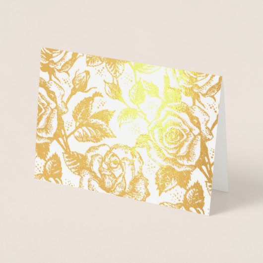 バラ 箔カード (正面)