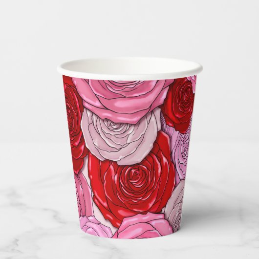 バラ 紙コップ (裏面)
