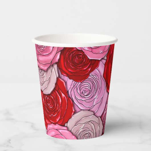 バラ 紙コップ (正面)
