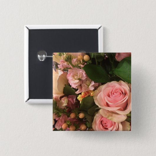 バラ 缶バッジ (正面&裏面)