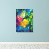 バラ、美し素晴らしいアー絵画ト キャンバスプリント (インサイチュ (ウッドフロア))