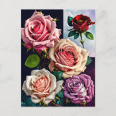 バラ、花、ポストクロッシング ポストカード (正面)