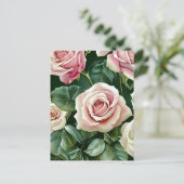 バラ、花、ポストクロッシング ポストカード (スタンド正面)