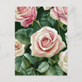 バラ、花、ポストクロッシング ポストカード (正面)