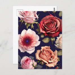 バラ、花、ポストクロッシング ポストカード