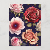 バラ、花、ポストクロッシング ポストカード (正面)